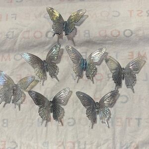 🦋9 Iridescent Acrylic Butterflies – Craft & Decor Accents